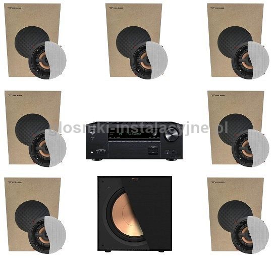 Nagłośnienie sufitowe Klipsch PRO-16RC kino domowe Atmos 5.1.2