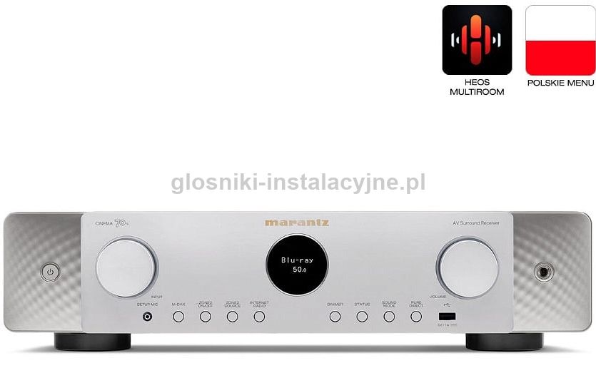 Marantz Cinema 70s płaski amplituner z Alexa, AirPlay i HEOS Silver Gold