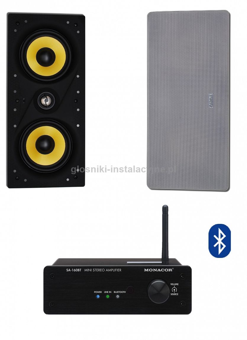 Monacor SA-160BT / Taga Harmony TLCR-580 / Bluetooth / ściana