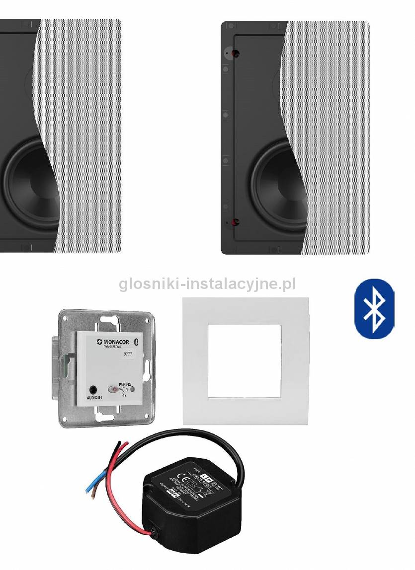 Monacor IWA-05BT/WS / Klipsch CS-16W / Bluetooth / ściana