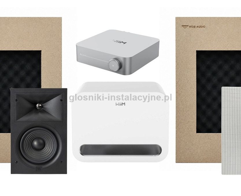 Zestaw nagłośnienia stereo 2.1 JBL Stage 280W ścienne głośniki