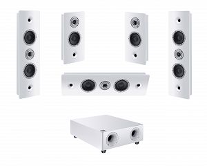 Heco Ambient 22F/11F/88F kino domowe 5.1 / naścienne White