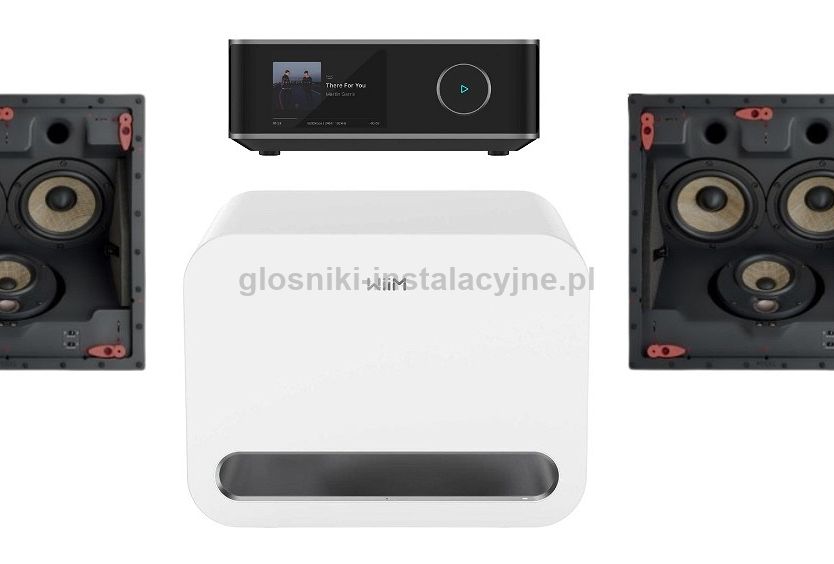 Zestaw nagłośnienia stereo 2.1 Focal 100IC5LCR ścienne głośniki