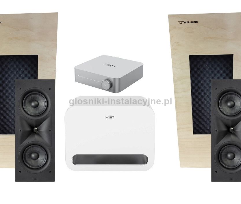 Zestaw nagłośnienia stereo 2.1 JBL Stage 250WL ścienne głośniki