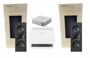 Zestaw nagłośnienia stereo 2.1 JBL Stage 250WL ścienne głośniki