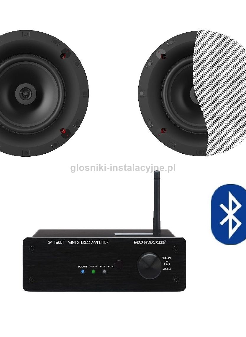 Monacor SA-160BT / Klipsch CS-18C / Bluetooth / sufit