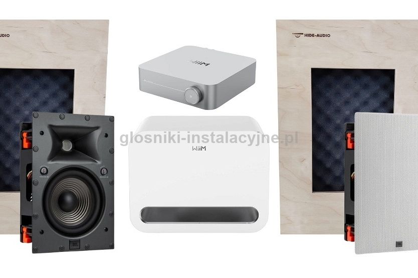 Zestaw nagłośnienia stereo 2.1 JBL Studio 6 6IW ścienne głośniki