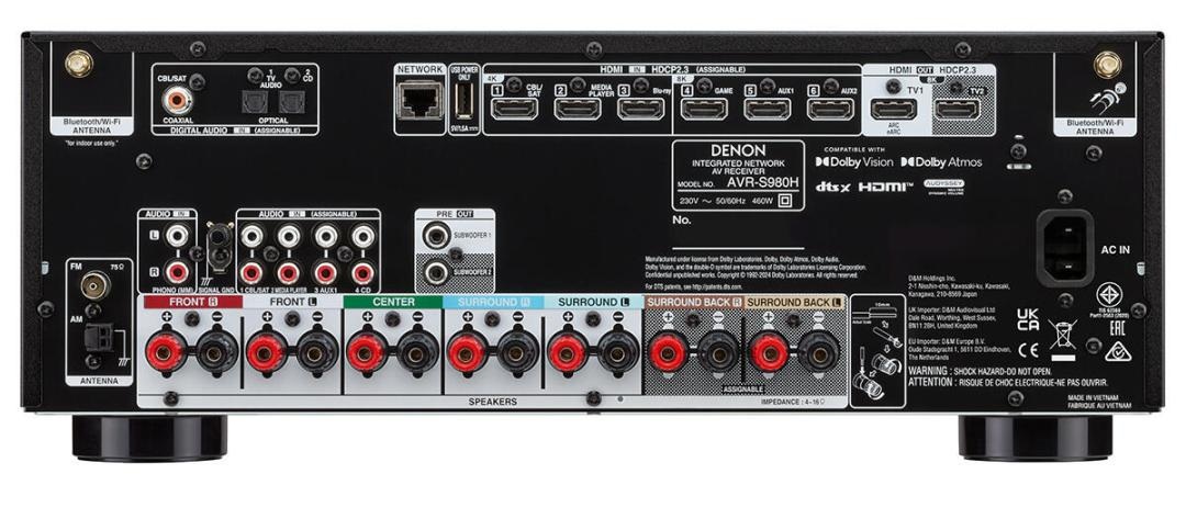 Denon AVR-S980H back