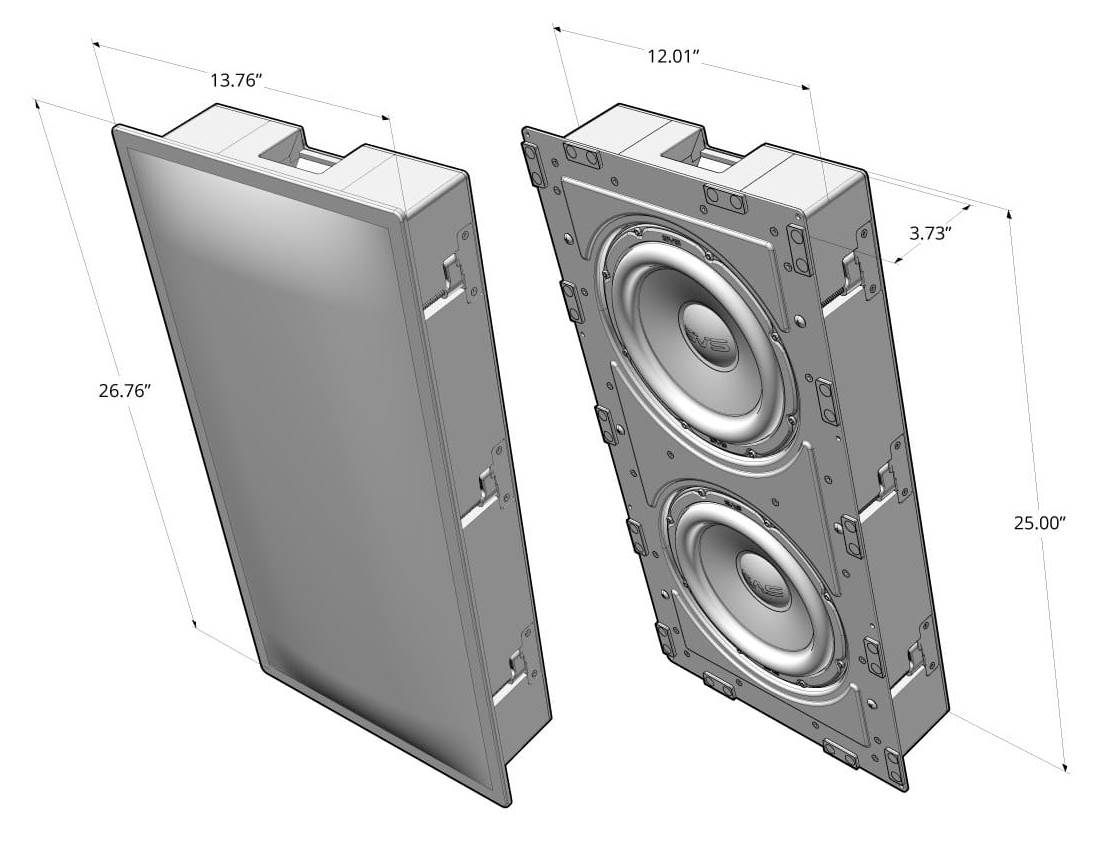 SVS 3000 In-wall wymiary