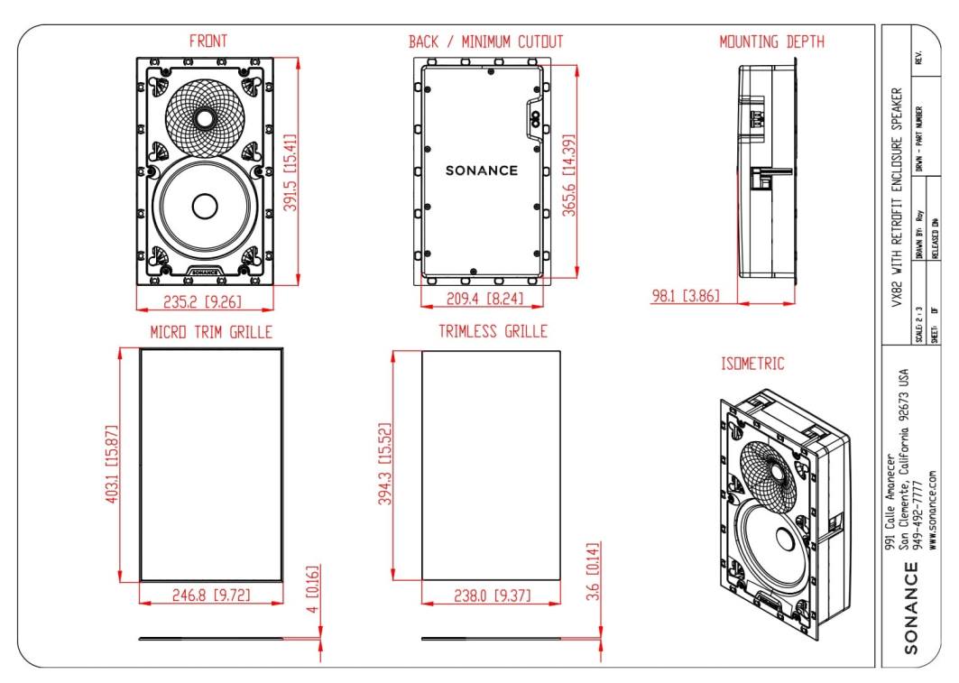 Sonance VX82 drawning