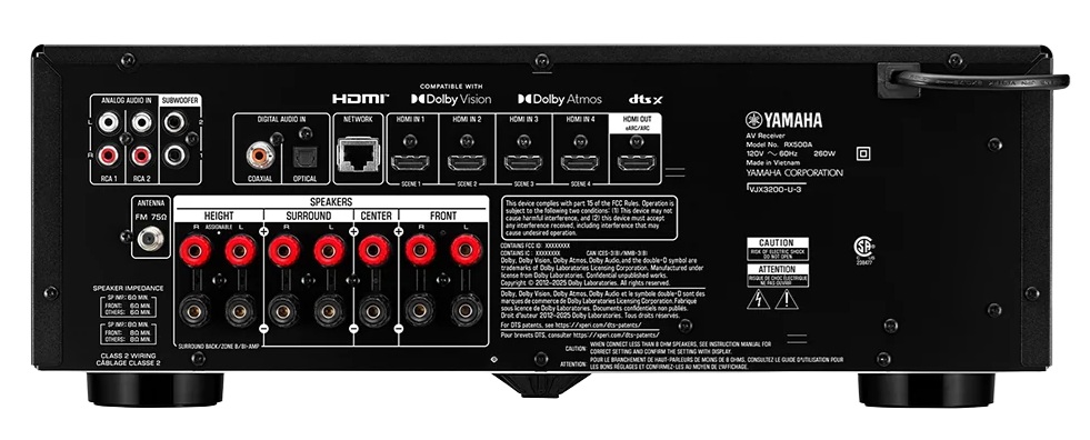 Yamaha RX500A back tył amplitunera Yamaha RX500A back tył amplitunera