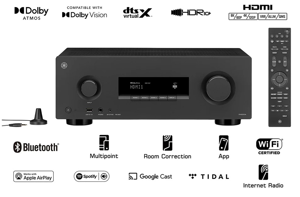 Amplituner kina domowego 7.2 Yamaha RX500A Amplituner kina domowego 7.2 Yamaha RX500A